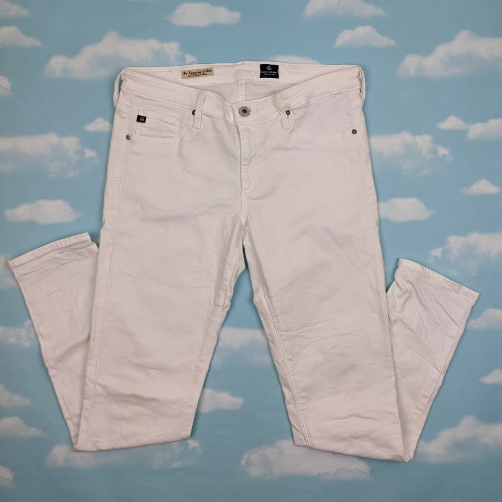 AG white skinny jeana
